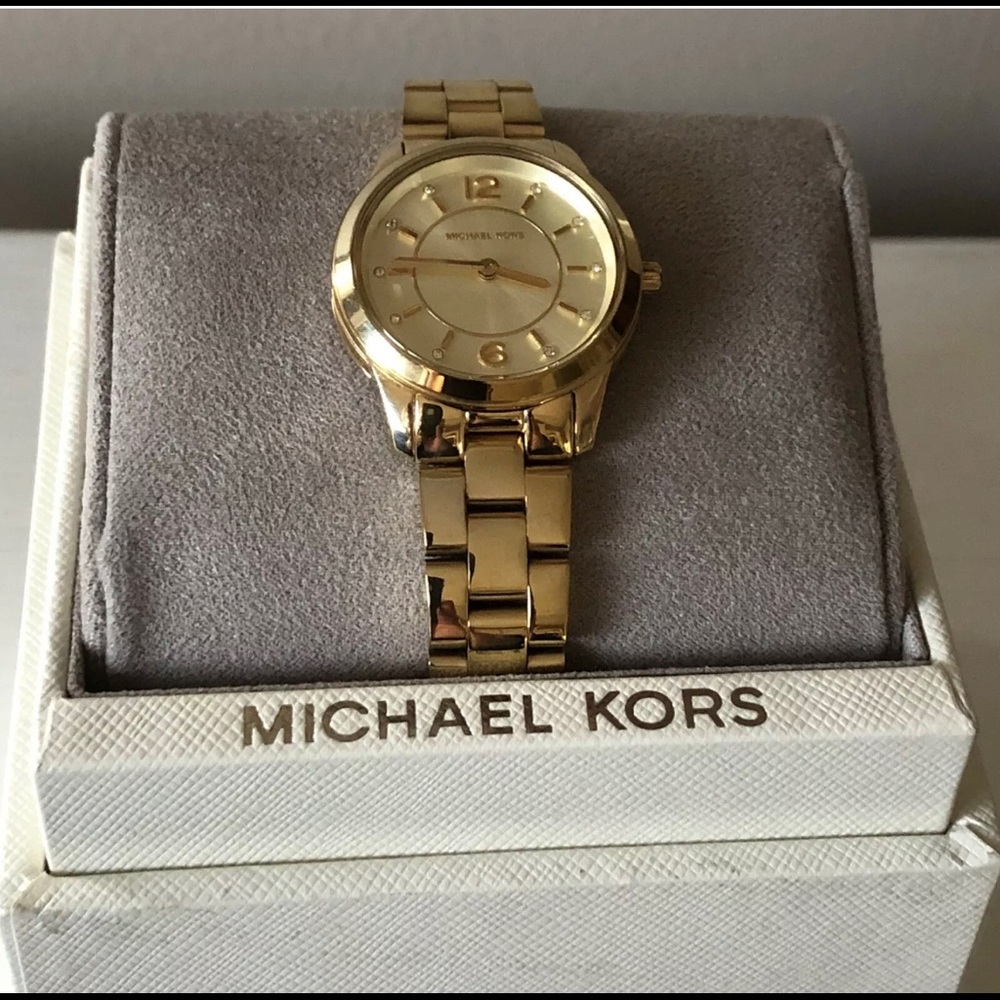 Michael Kors Petite Runway Watch Gold MK6590 - Picture 8 of 8